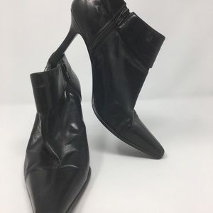 Nine West Leather Ankle Boot Women Size 8